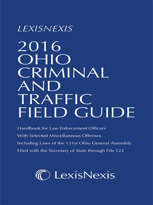 cover image of 2016 Ohio Criminal and Traffic Field Guide
